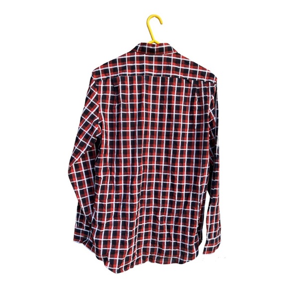 Red Black and White Michael Kohr’s S size classic fit long sleeve shirt - Picture 3 of 6